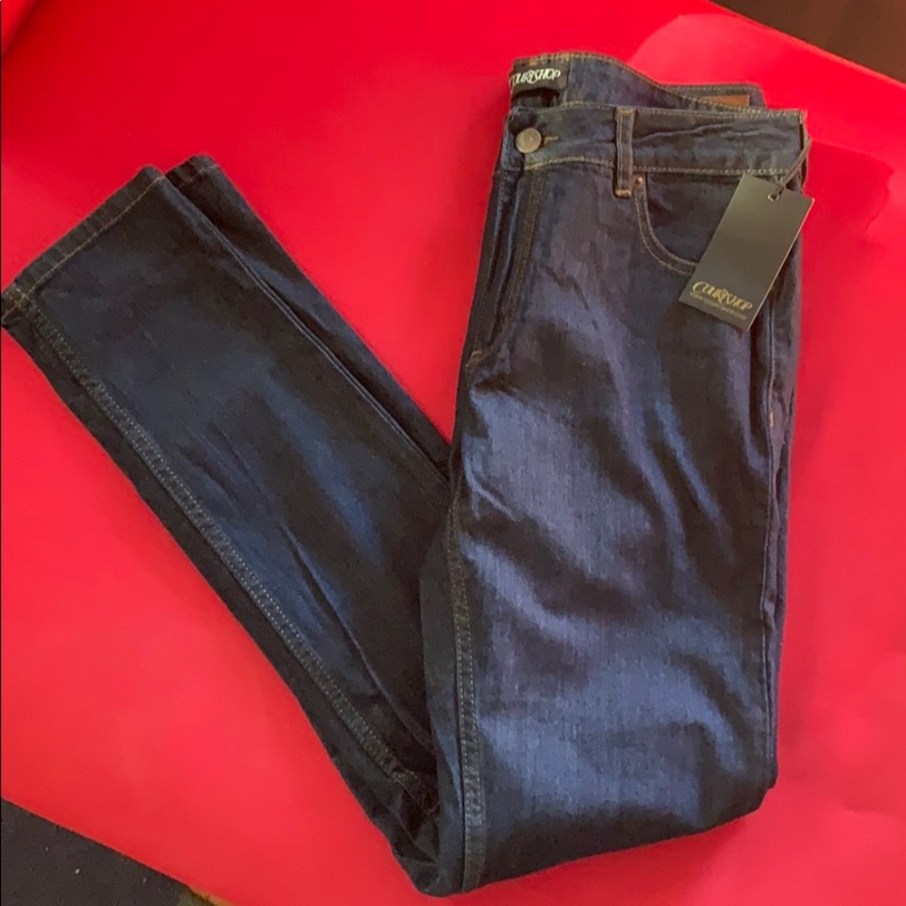 Courtshop y2k mid rise skinny dark wash jean 31